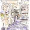 Sketches from on board an Edinburgh Tram