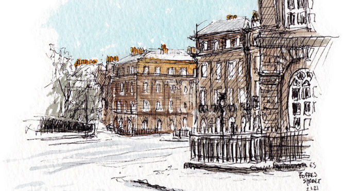 Snow fall in Edinburgh